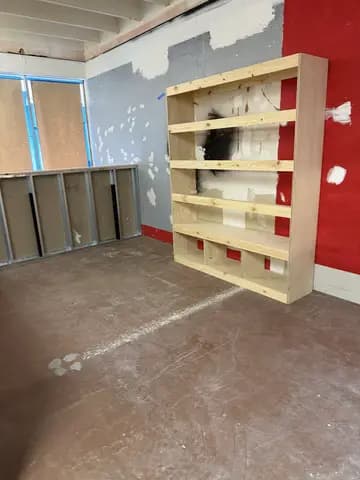 New flooring installed in an open living area