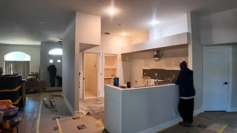 Kitchen demolition stage during interior remodel