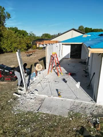 Roof repair in progress on a Southwest Florida home